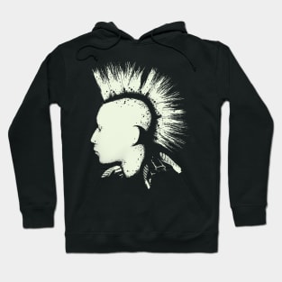 Punk Rocker With Mohawk Hoodie